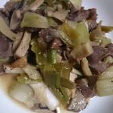 砂肝のショウガ炒め