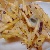 サツマイモとエビのかき揚げ