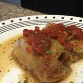 トマトソースのやわらかロールキャベツ