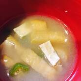 オクラと納豆のみそ汁