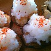 焼きシイタケのおろし酢のせ