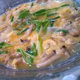 アサリとマイタケの卵とじ