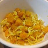 カボチャとシラスのゴマ和え