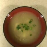 木綿豆腐&玉ネギみそ汁