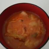 ジャガイモとキムチのみそ汁