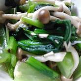 小松菜とシメジのからし和え