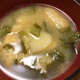 ジャガイモと油揚げのみそ汁