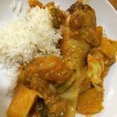 チキンとカボチャのカレー