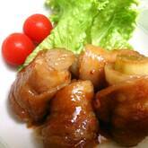 手綱コンニャクの豚肉巻き