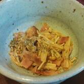 ベーコンとエノキのポン酢蒸し