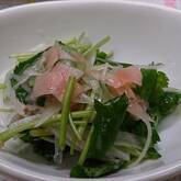 ミツバと新玉ネギの和え物