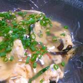 ふわとろやみつき！具だくさんニラ玉あんかけ