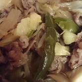 牛肉と野菜のオイスター炒め