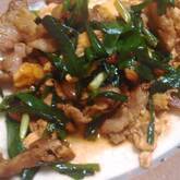 ニラとモヤシの卵炒め