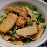 水菜と揚げの炒め物