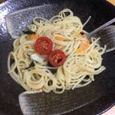 エノキとバジルのペペロンチーノ