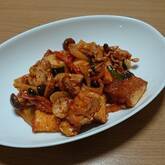 厚揚げのキムチ炒め