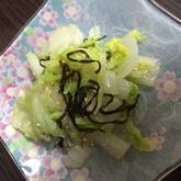 白菜と塩昆布のレンジ蒸し