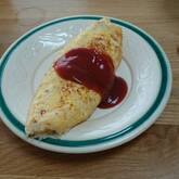 卵の混ぜ混ぜオムライス