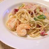 エビ入りカルボナーラ