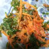 ニンジンとクレソンのかき揚げ