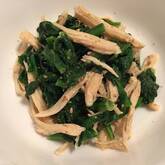 ホウレン草と鶏のゴマ和え