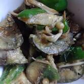 ナスとピーマンのみそマヨ炒め