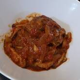 ジューシー！キノコのトマト煮込みハンバーグ