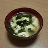 くずし豆腐のかきたま汁