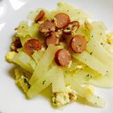 大根のペペロンチーノ風