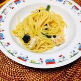 鶏むね肉のクリームパスタ