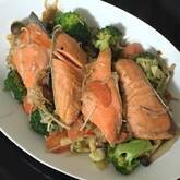 鮭のみそバター炒め