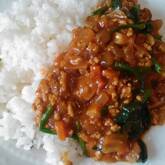 ホウレン草と豚のカレー