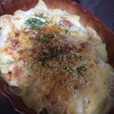卵とソーセージのとろーりポテトグラタン