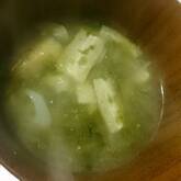 アオサと油揚げの田舎みそ汁