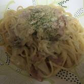 キノコのクリーム煮パスタ