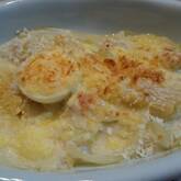 卵とソーセージのとろーりポテトグラタン