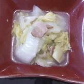 ベーコンと白菜の塩バター蒸し