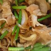 豚バラ肉の辛みそ炒め