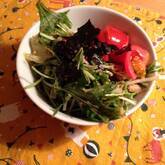 水菜と油揚げのサラダ