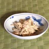 ささ身とゴボウのピリ辛和え