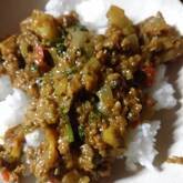 セロリたっぷりのドライカレー