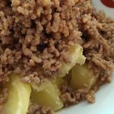 粉ふきイモの肉そぼろ和え