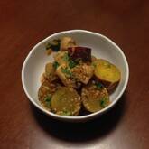 サツマイモと鶏肉のコチュジャン煮