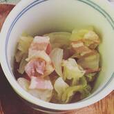 ベーコンと白菜の塩バター蒸し