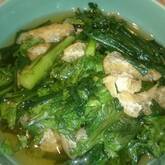 青菜と揚げの煮物