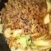 牛肉と鶏肉のすき焼き