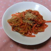 ニンジンとツナのナメタケ炒め