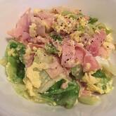 スピード副菜！レタスとハムのふんわり卵