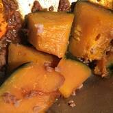 カボチャと鶏ひき肉の煮物